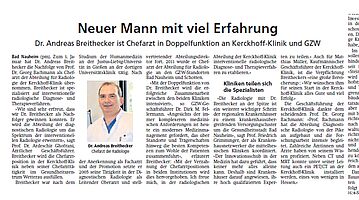 Dr. Breithecker neuer Chef Radiologie KK